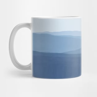 Abstract blue mountains Mug